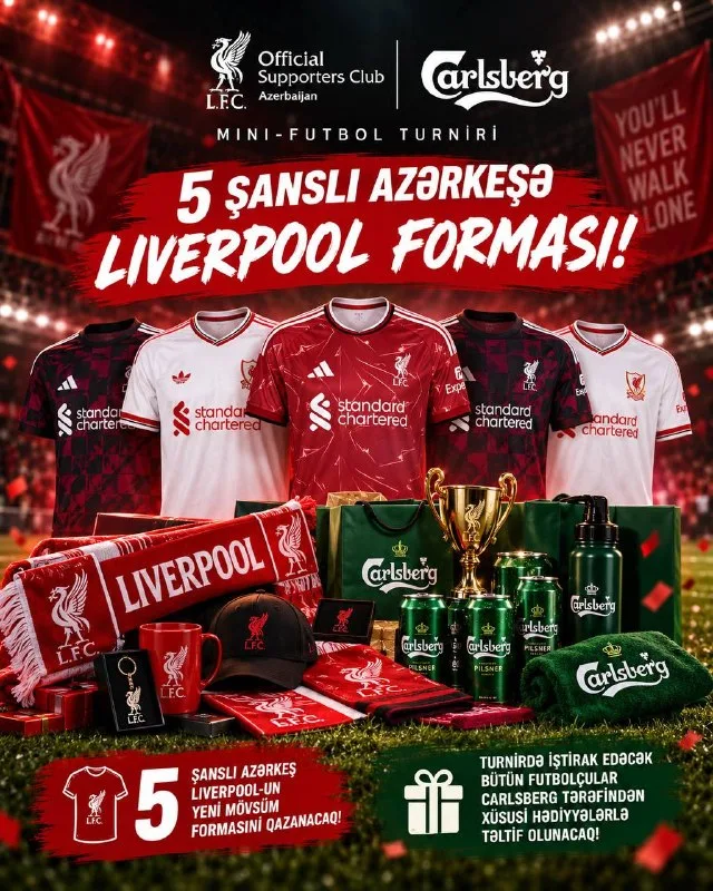 OLSC Azerbaijan x Carlsberg Mini-Futbol Turniri iştirakçılarını möhtəşəm hədiyyələr gözləyir!